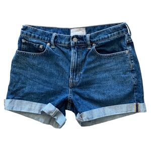 Everlane Relaxed Rolled Cuff Denim Shorts Size 29.